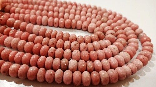 Natural Thulite Rondelle Plain 8-9mm Beads Sold per Strand 8 Inch Long  beads