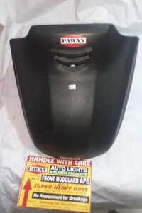 Front Mudguard Ape Electric Xtra Ldx Bs-6 - Aluminum Alloy, 300 Mm Thickness , Stylish Black Design For Maximum Mud Protection  