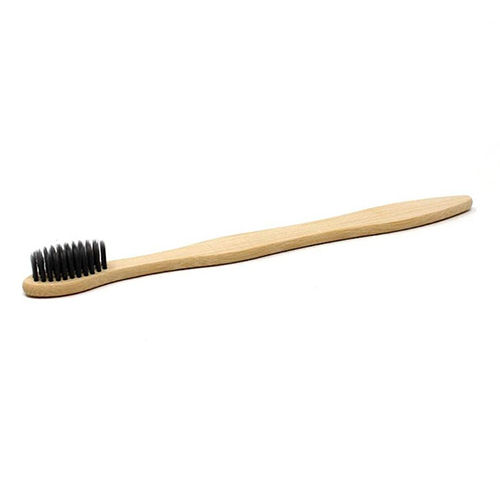 Bamboo Brush With Charcoal Bristles - Brush Attributes: Soft On Gums