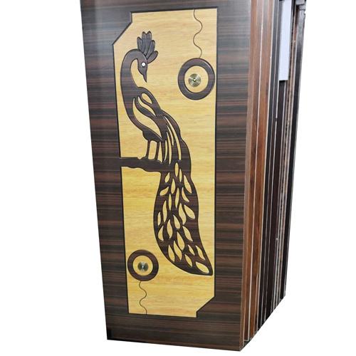 Peacock Design Wooden Door
