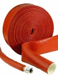 Silicone Fiber Glass Sleeve - High Temperature Protection Cover, Red Color, 500 Volt Voltage Capacity