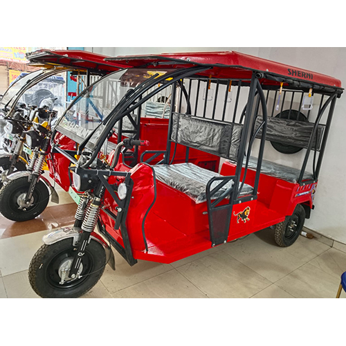 Red Electric Rickshaw