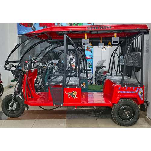 Red Electric Rickshaw
