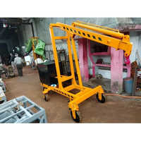 Hydraulic Mobile Floor Cranes - Color: Yellow Paint Coated