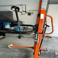 Drum Handling Trolley - Mild Steel, Fits Up To 55 Gallon Drums, Black And Orange Color, Rust-resistant Design, Easy Maneuverability