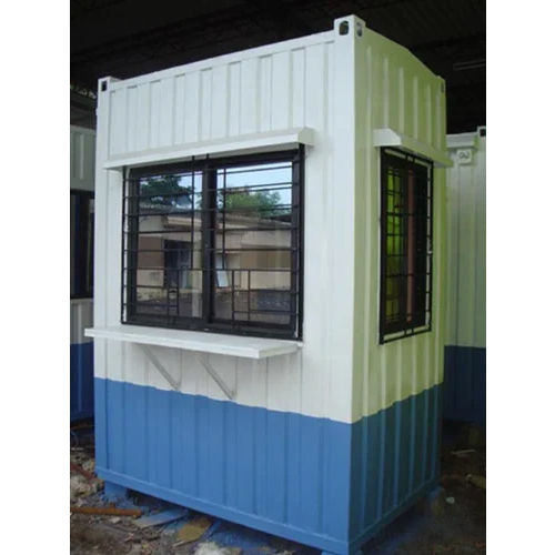 Steel Security Guard Cabins - Color: White