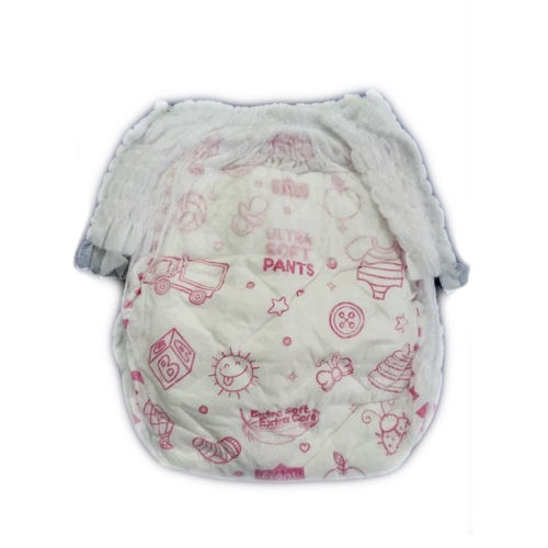 Printed Baby Diaper - Color: White