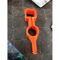 Pipe Hanging Clamp With Nut Bolt - High-quality Plastic, Manual Tool , Bright Orange Color For Secure Pipe Holding In Various Applications