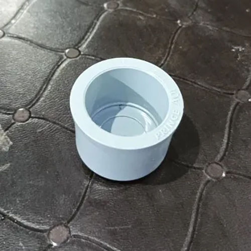 25Mm Pvc Round Pipe End Cap - Color: White