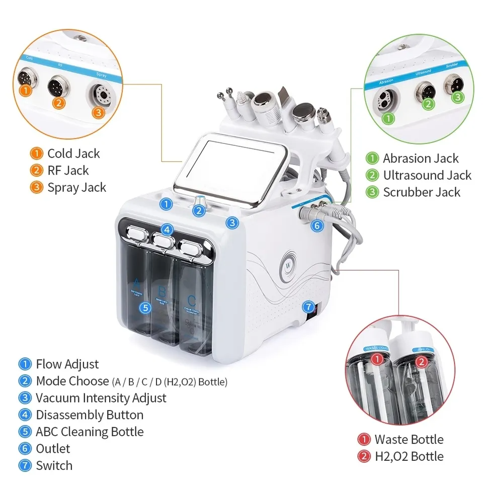 Hydrafacial Machine with Vacuum Extraction Skin Care Device with Collagen Boosting