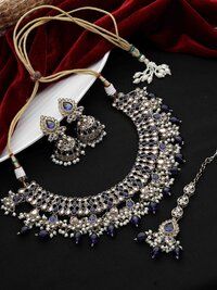 Traditional Indian Jewellery| Reverse AD Wedding Jewelry| Kundan Reverse AD Necklace | Mehandi Plated | Gift for Her.