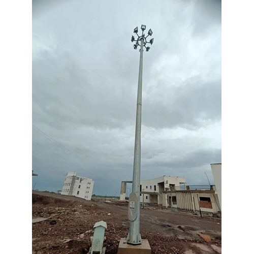 MS Street Light Pole - Mild Steel, 9 Meter Length, Sleek Silver Color | Weather-Resistant, Ideal for Highways and Outdoor Areas