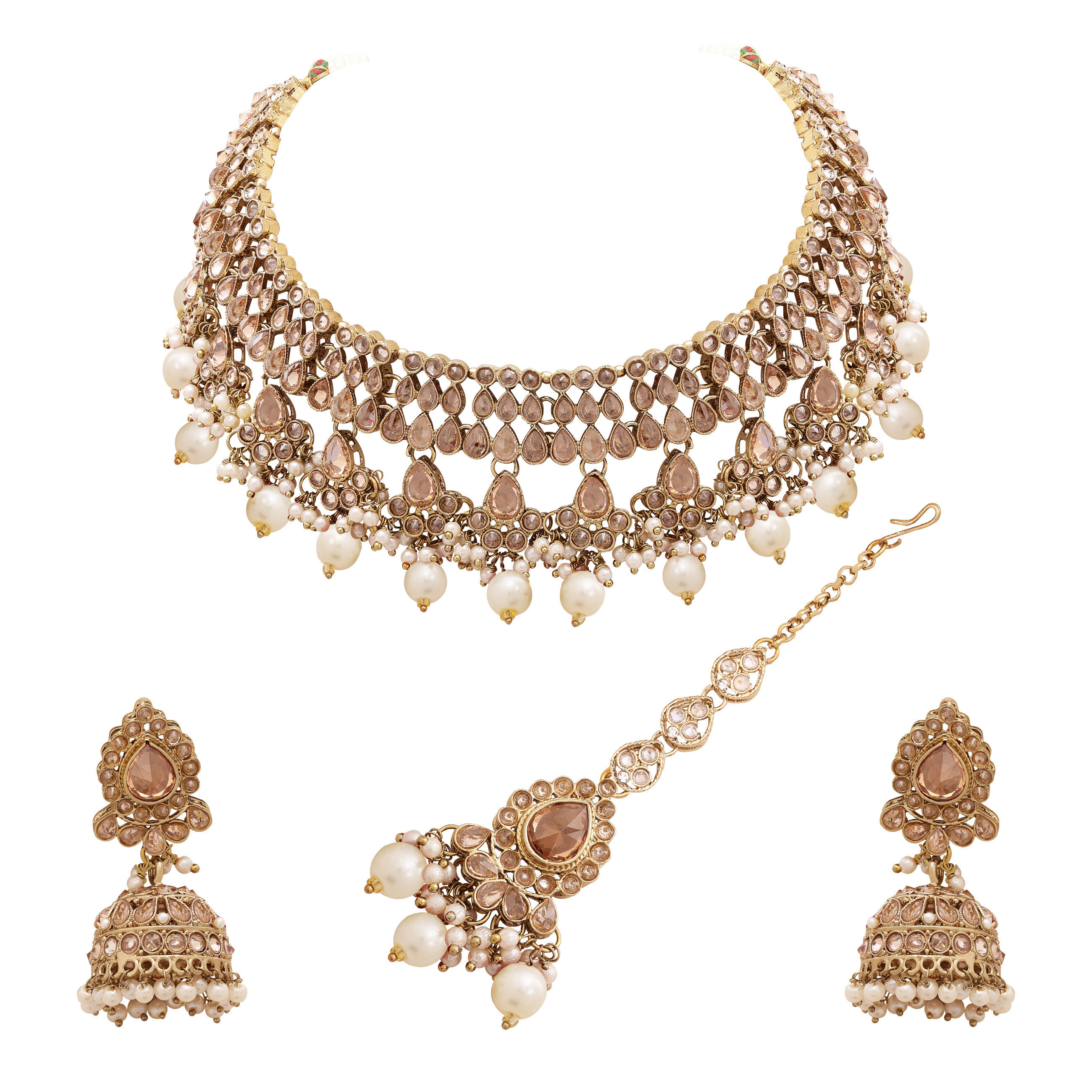 Traditional Indian Jewellery|Reverse AD Wedding Jewelry| Kundan Reverse AD Necklace| Mehandi Plated| Gift for Her.