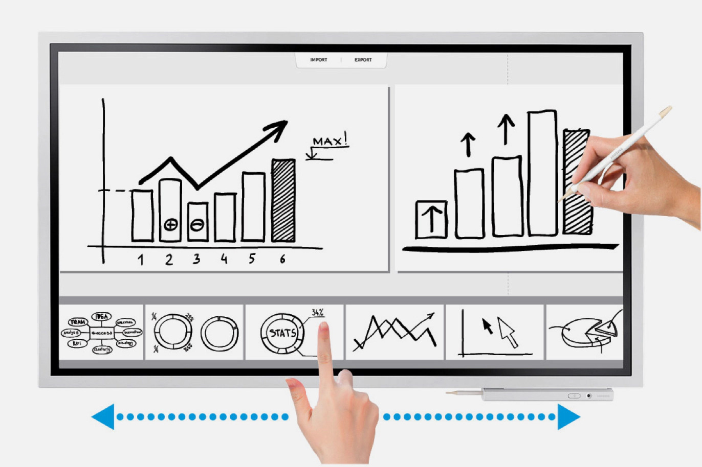 samsung   Touch Intractive  Display  Flip 2.0