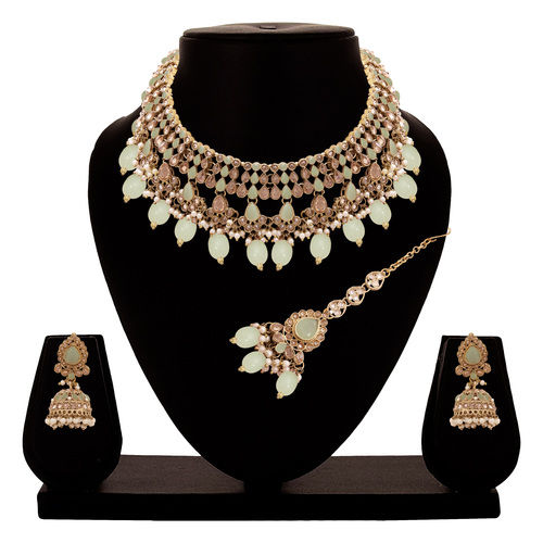 Traditional Indian Jewellery| Reverse AD Wedding Jewelry| Kundan Reverse AD Necklace| Mehandi Plated| Gift for Her.