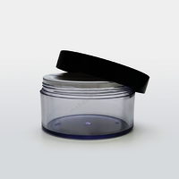 200gm Acrylic Transparent Jar With Black Or White Cap - Capacity: 200 Milliliter (ml)