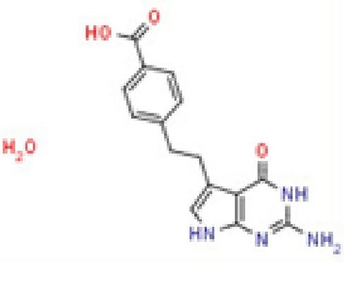 2-Amino-4,7-dihydro-5-[2-[4-(carboxy)phenyl]ethyl]-4-oxo-3h-pyrrolo[2,3-d]pyrimidine hydrate