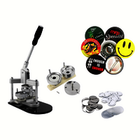 44mm Badge Making Machine - Color: Silver