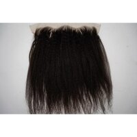 Black Kinky Straight Human Hair Lace Frontal