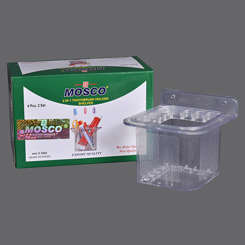 2 In 1 Toothbrush Holder Shelves