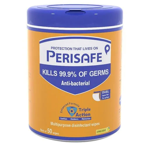 Perisafe Antibacterial Disinfectant Wipes - Age Group: Adults