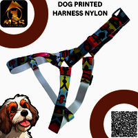 Dog Printed Body belt Harness (PP / NYLON)