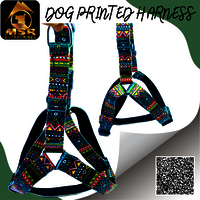 Dog Printed And Padded Body Belt Harness ( NYLON)