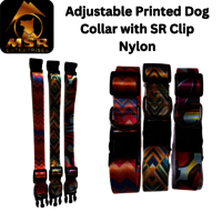 Adjustable Printed Dog  Buckle Collar PP / NYLON