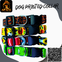 Adjustable Printed Dog  Buckle Collar PP / NYLON