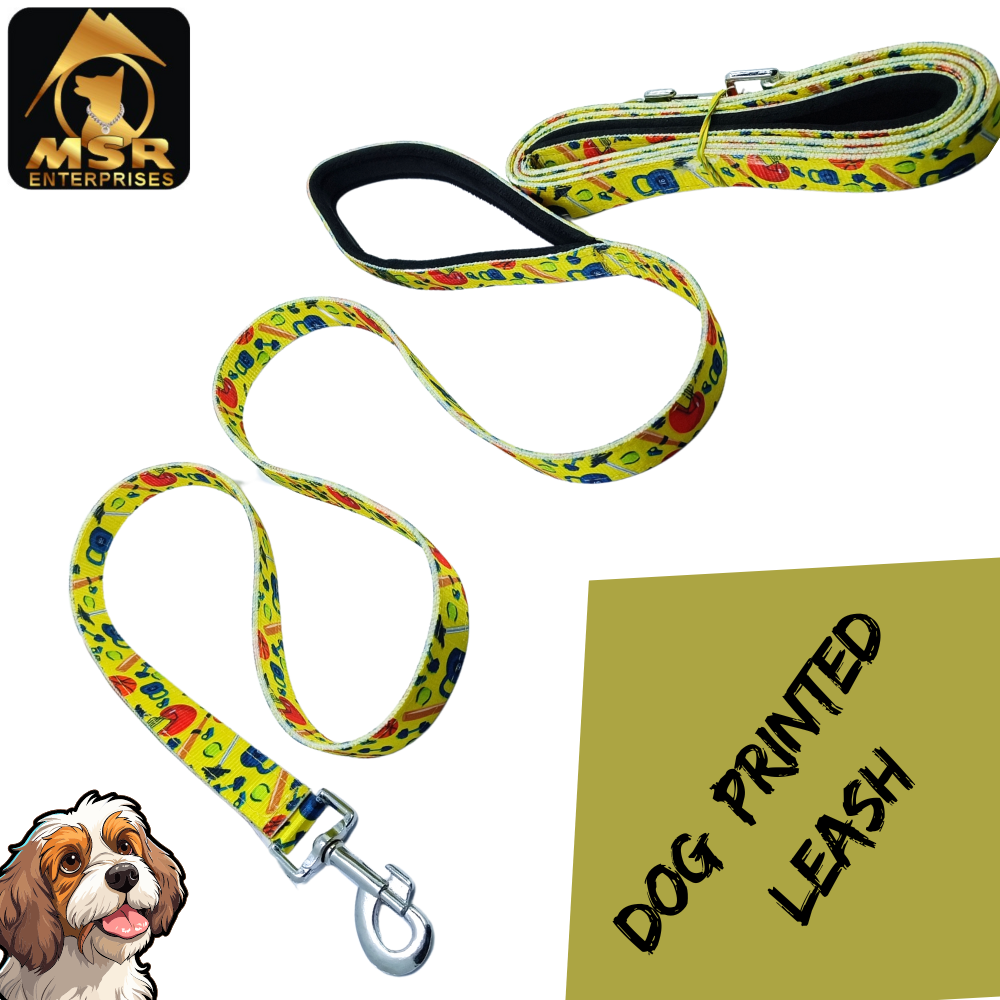 Printed & Padded Dog Leash (PP / NYLON)