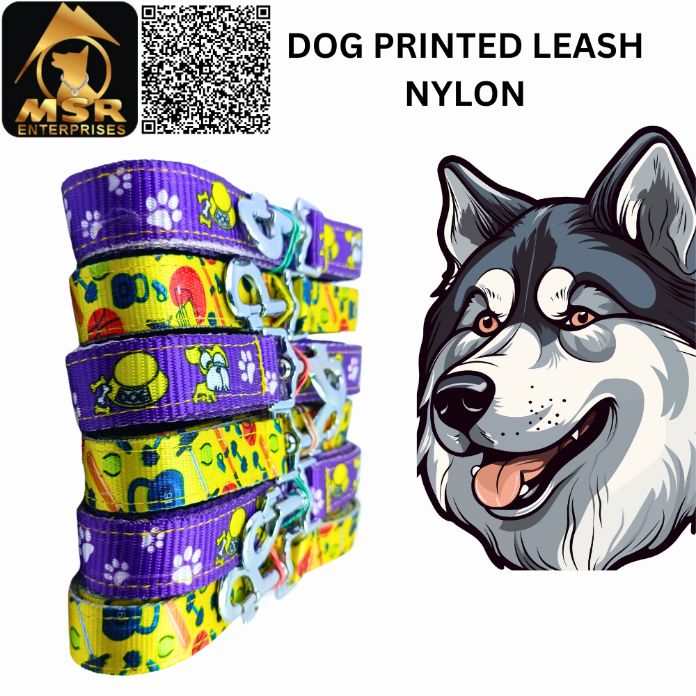 Printed & Padded Dog Leash (PP / NYLON)