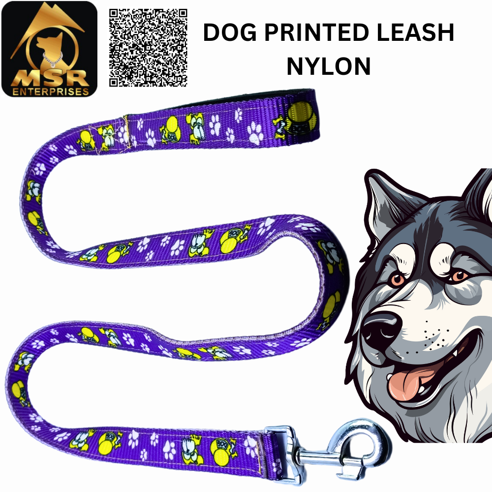 Printed & Padded Dog Leash (PP / NYLON)