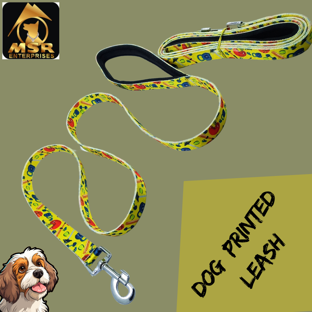 Printed & Padded Dog Leash (PP / NYLON)