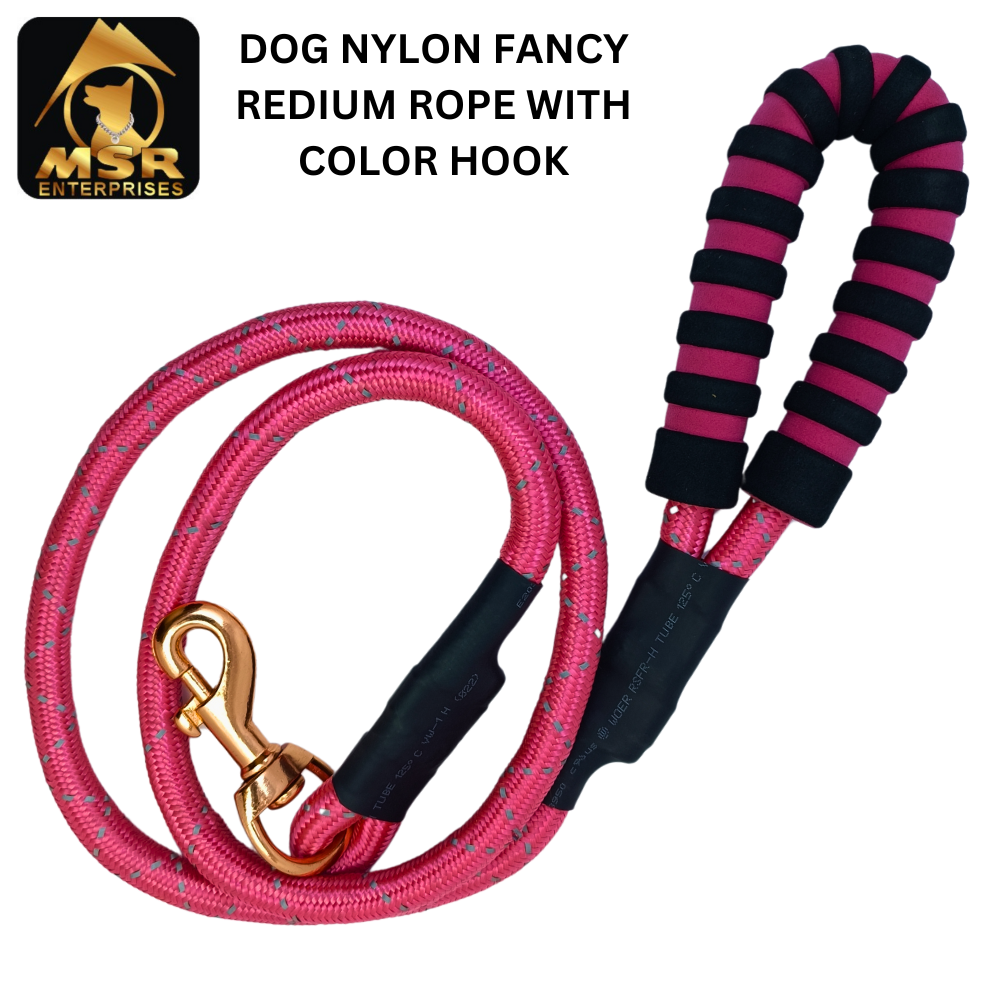 Dog Rope with Color Hook(Radium Nylon)