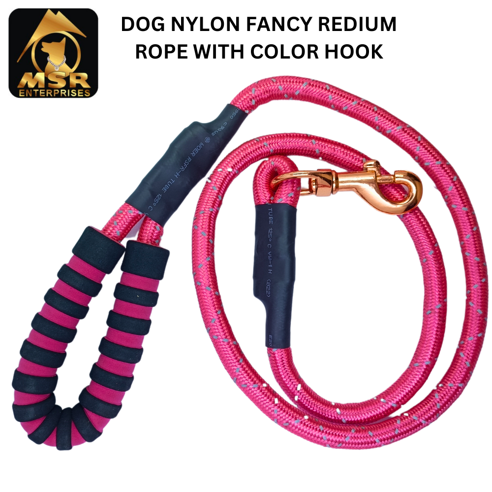 Dog Rope with Color Hook(Radium Nylon)