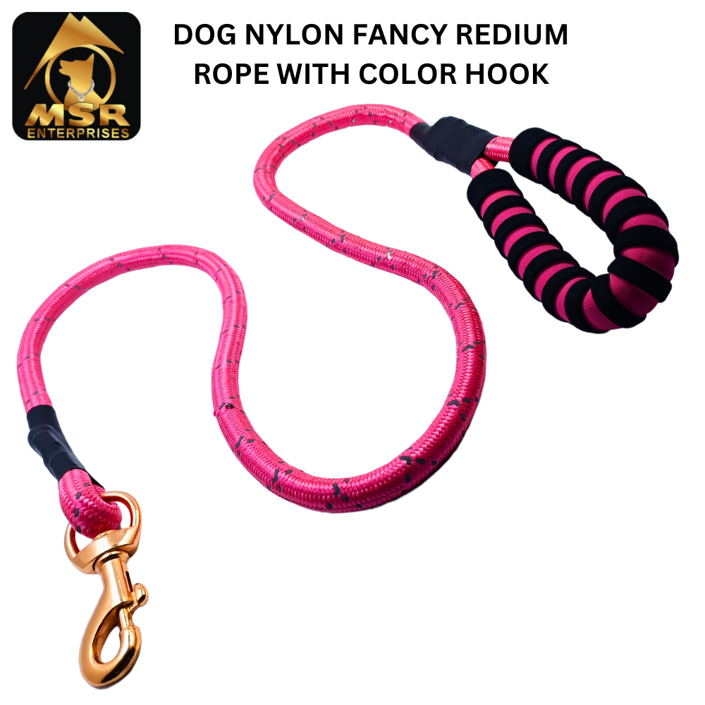 Dog Rope with Color Hook(Radium Nylon)