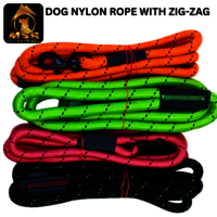 Dog Rope Zig-zag (nylon) - 6mm Multi-color | Durable Nylon, Eye-catching Zig-zag Pattern, Comfortable Grip, Ideal For Training And Playtime