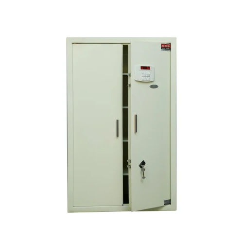 Accura Iris Customized 4 Ft Double Door Safety Locker With Electronic + Key Model - Color: Gray