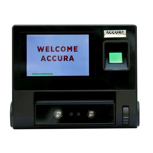 Accura Biometric Attendance Machine With Sim Model Facial Reader - Material: Pvc