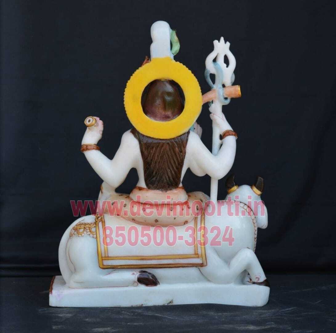 Marble Shiva Nandi statue