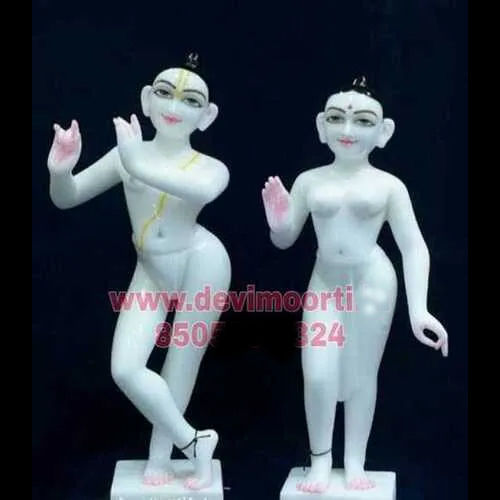 Marble Banke Bihari Radha Krishna Statue - Feature: Scratch Resistant