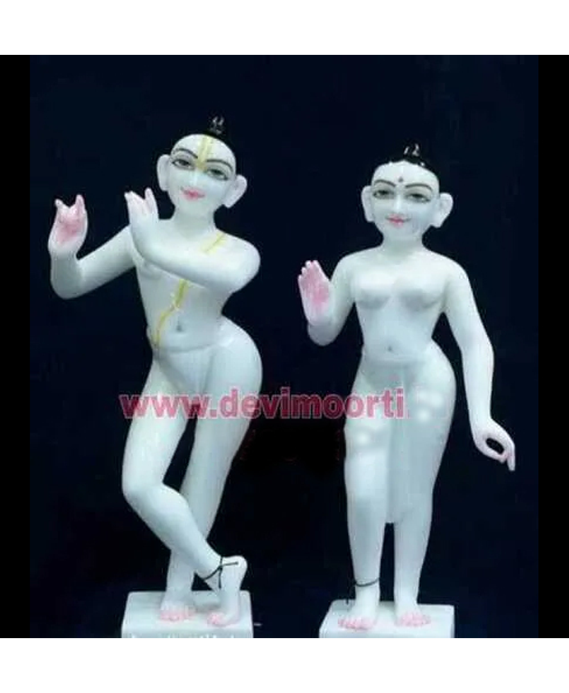Marble Banke Bihari Radha Krishna Statue - Feature: Scratch Resistant