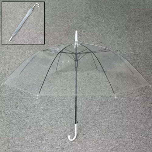 White Transparent Long Umbrella