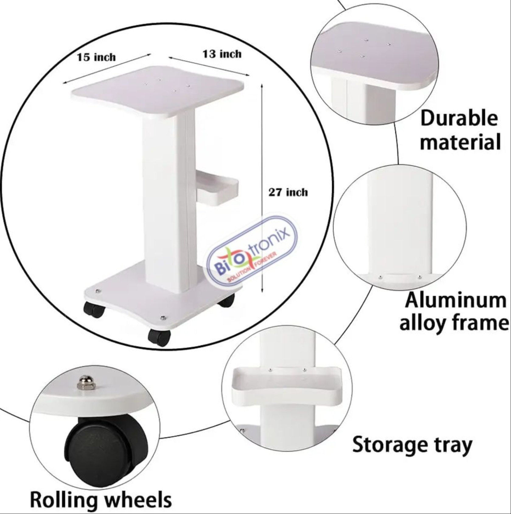 Beauty Cart,Salon Rolling Trolley Cart with Wheels Trolley Stand Beauty Instrument Tray Rolling Cart