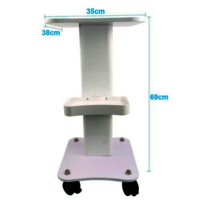 Trolley Abs Space Saving Beauty Trolley Stand Rolling Salon Cart Holder Spa - Color: White