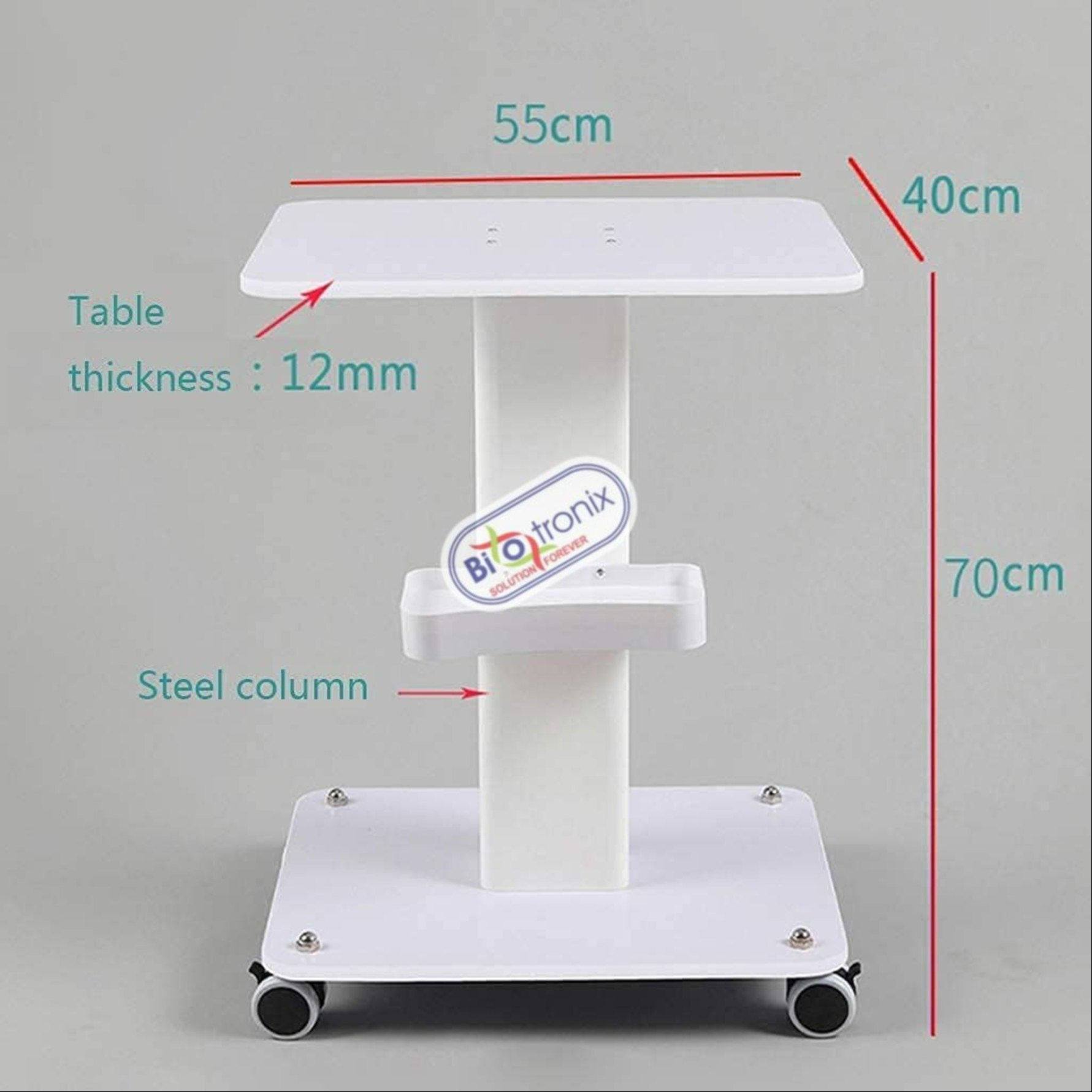 Trolley ABS Space Saving Beauty Trolley Stand Rolling Salon Cart Holder Spa