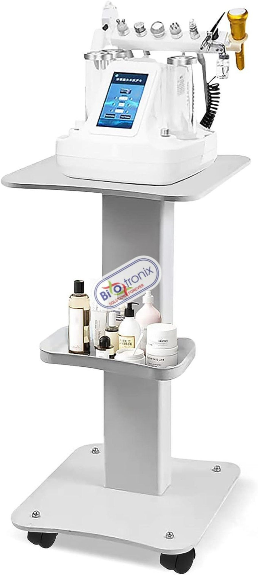 Beauty Rolling Pull Cart Trolley Stand For Beauty Equipment Salon Beauty Trolley For Spa 4 Wheels