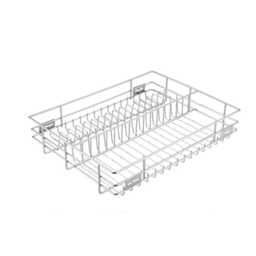 SS Wire Kitchen Basket - Stainless Steel 17x20x4 Inches | Sleek Silver Design for Storing Fruits Vegetables Snacks and More