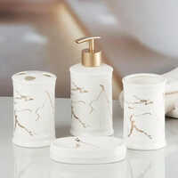 Ceramic Bathroom Set - Color: White
