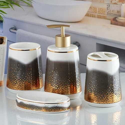 Ceramic Bathroom Set - Finish: Glossy